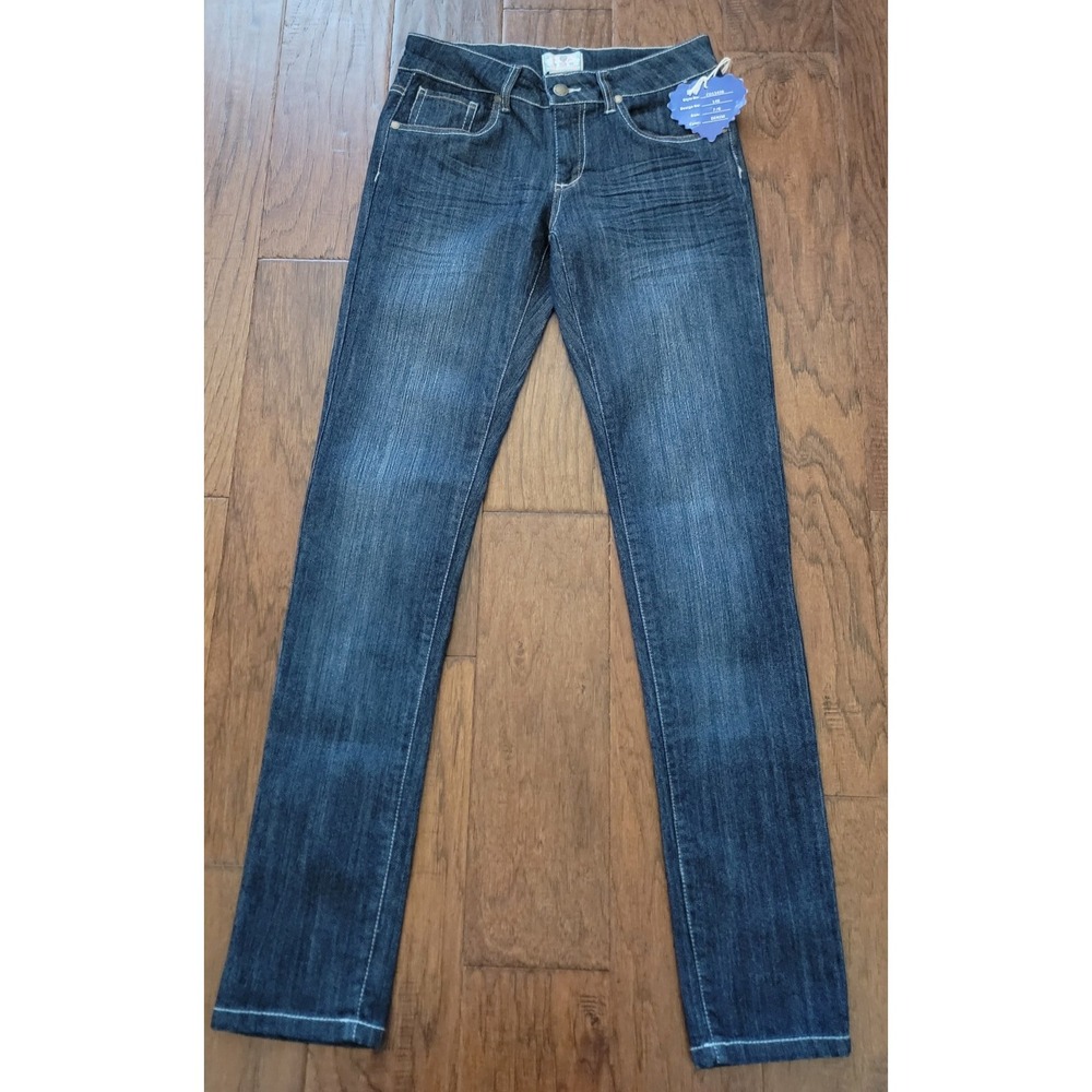 F&F‎ Women's Dark Blue Skinny Stretch Jeans Size 7/8 28x31 Inseam